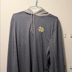 Gray Notre Dame Hooded Pullover